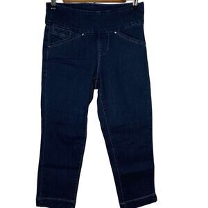 🇺🇸 Jag Jeans Womens Size 2 Cropped Amelia Stretch Pull On Dark Wash Pockets